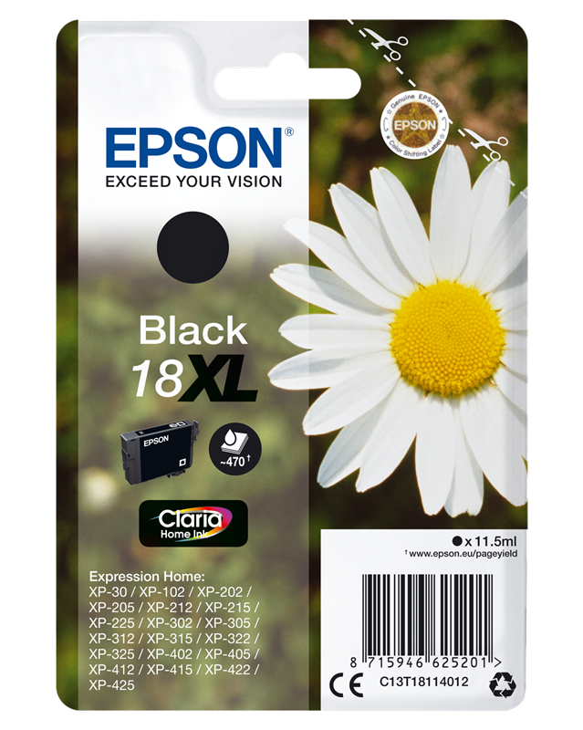 Cartuccia Originale Epson T1811 Nero 18XL