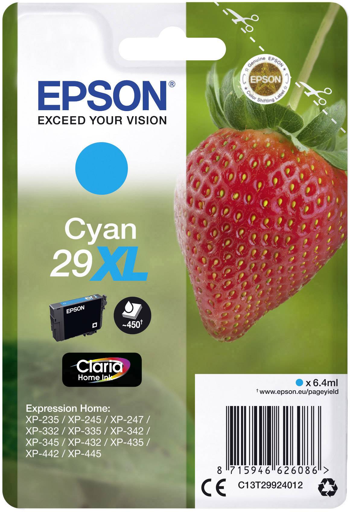 Cartuccia Originale Epson T2992 Ciano 29XL