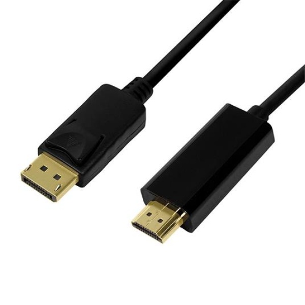 LogiLink CV0127 cavo e adattatore video 2 m da DisplayPort v1.2 a HDMI tipo A (Standard) Nero