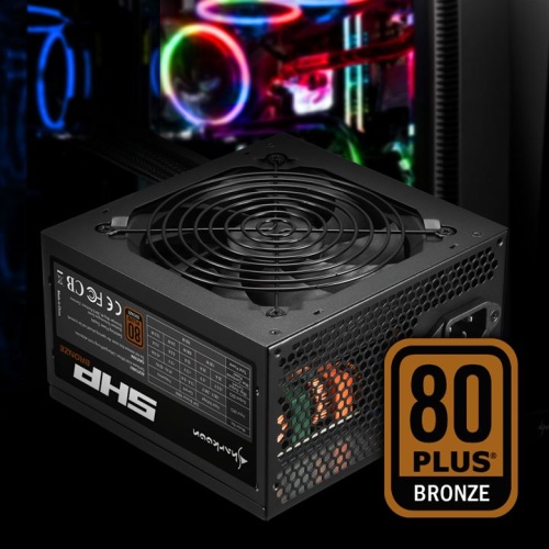 Alimentatore Sharkoon SHP Bronze – 700W, ATX, Cablato, Compatibile con CPU Ryzen, 80 PLUS Bronze
