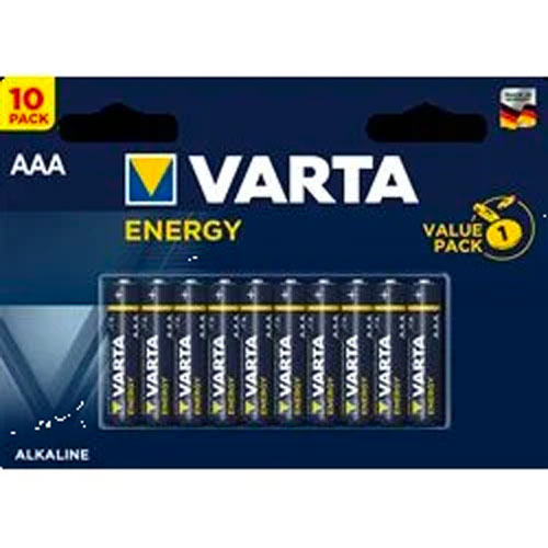 Varta 4103 – Pack di 10 batterie alcaline AAA