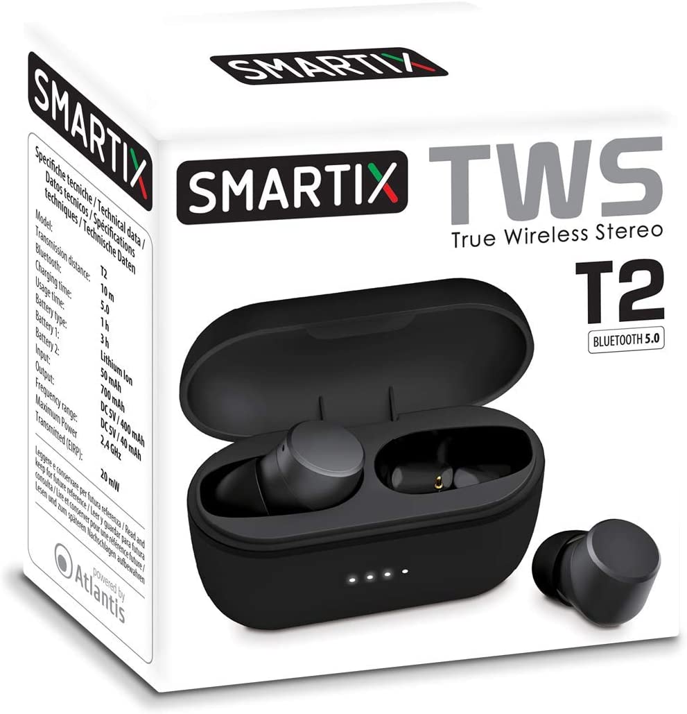 Auricolari Bluetooth Atlantis TWS True Wireless Stereo SM60-T2-B