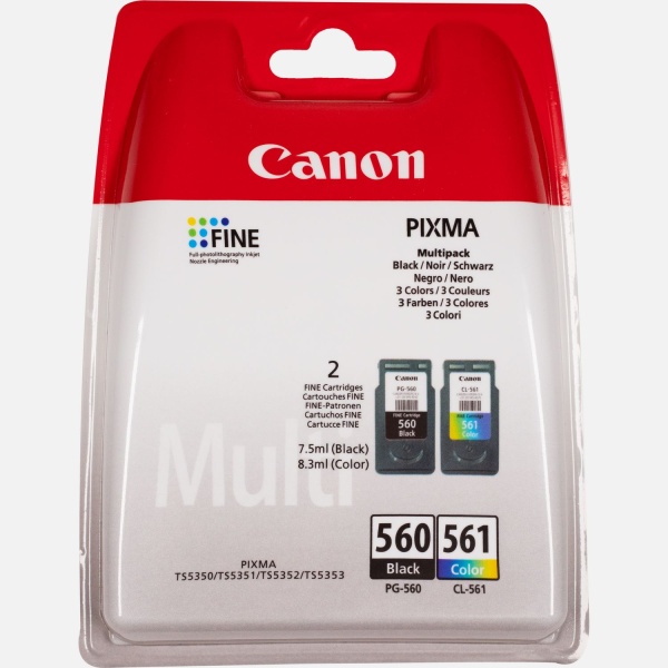 Multipack Cartucce Originali Canon Nero e Tricolore PG-560+CL-561