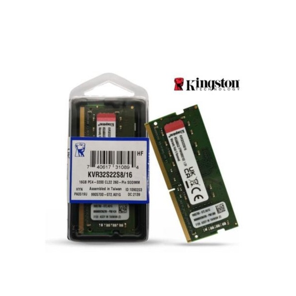 Memoria Ram So-DDR4  16GB Kingston 3200Mhz KVR32S22S8/16