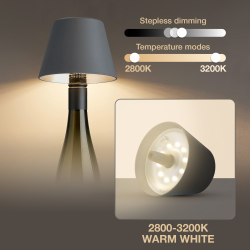 Lampada Da Bottiglia LED Ricaricabile - Luce D'Ambiente Per Vino E Gin, Controllo Touch, 18 Colori, IP54 - Foto 8
