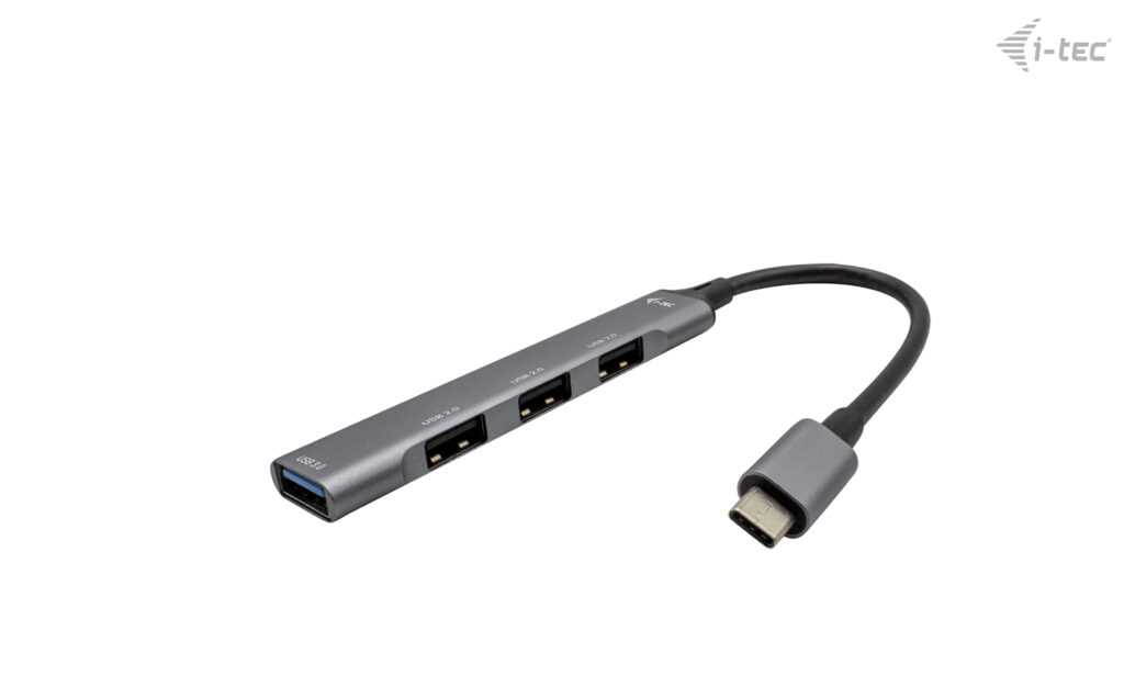 Hub usb iTec 4 porte USB 3.0 Nero Type-C C31HUBMETALMINI4