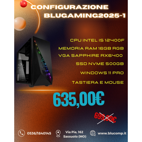 Pc Assemblato per Gaming BLUGAMING2025-8