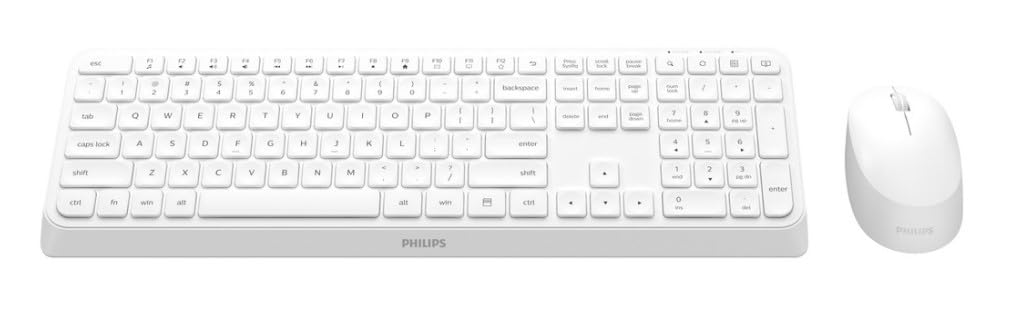 Kit Tastiera e Mouse wireless Philips SPT6307 - BIANCO -