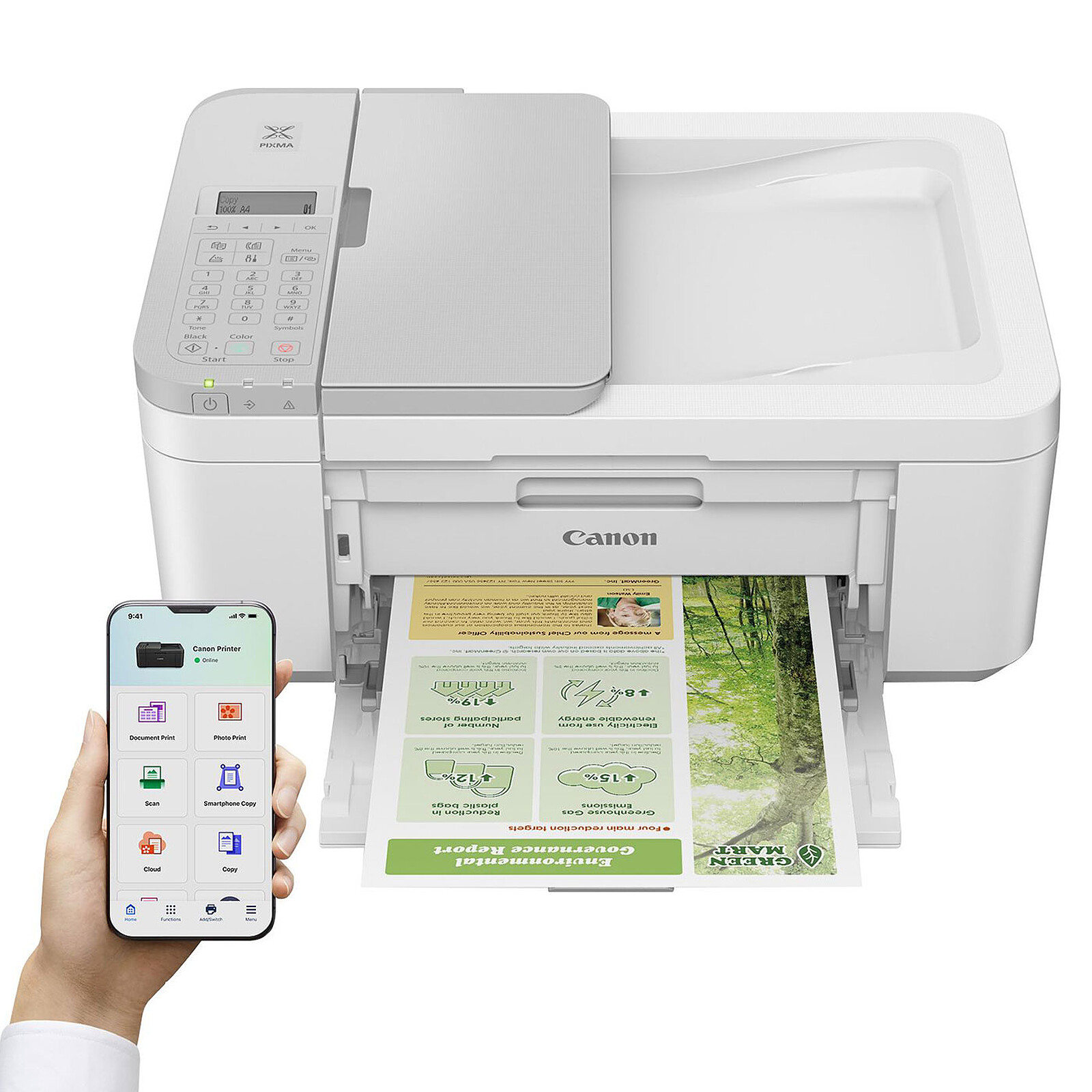 Canon PIXMA TR4756i Stampante Multifunzione InkJet a colori  Colore Bianco