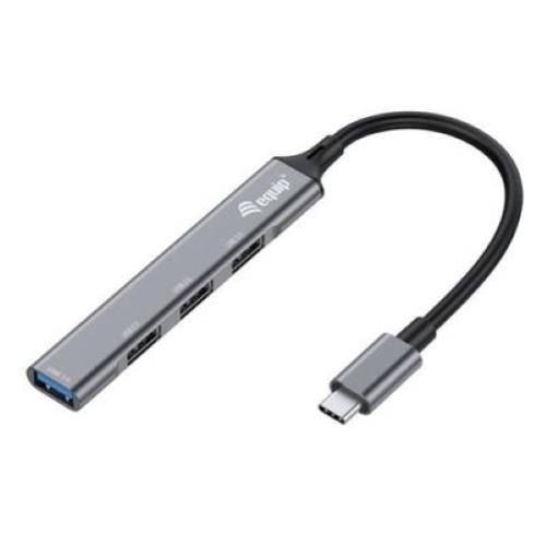 Hub usb Equip 128961 HUB 4 porte USB 3.0 Nero Type-C