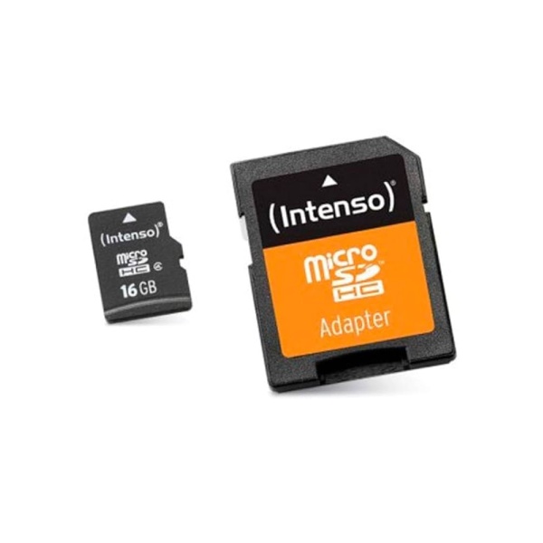 MicroSDHC Intenso 16GB con Adattatore