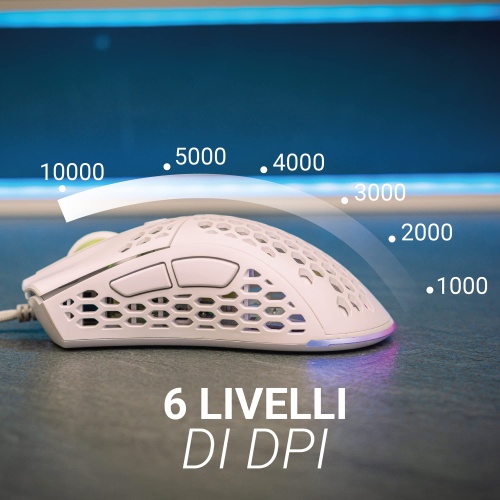 Mouse Ottico Usb Gaming Noua Myst White MS0421ST-M80W18M