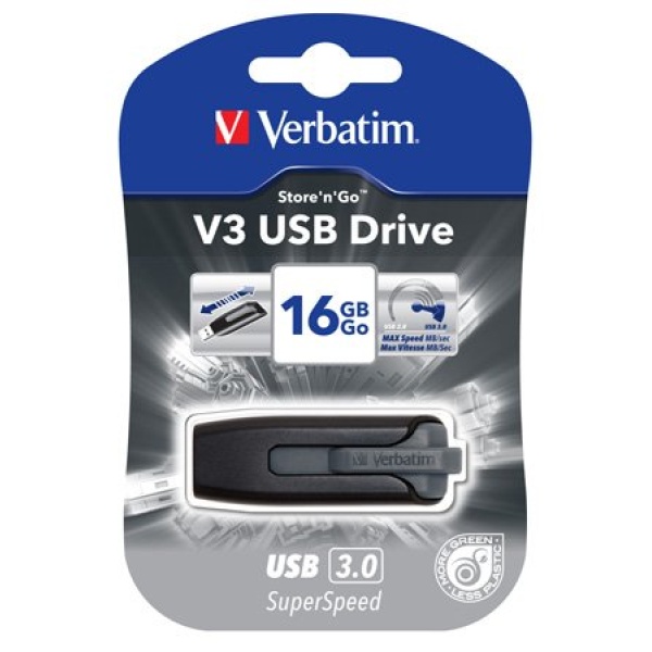 41j2G0R1Y9L Pendrive USB 3.0 Verbatim V3 Drive 16GB 49172