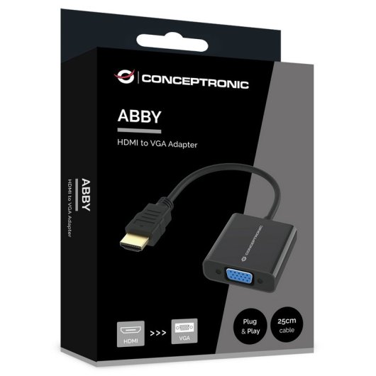 4784-conceptronic-abby20b-adaptador-hdmi-a-vga-1080p-25cm-negro-especificaciones Convertitore HDMI to VGA Conceptronic ABBY20B