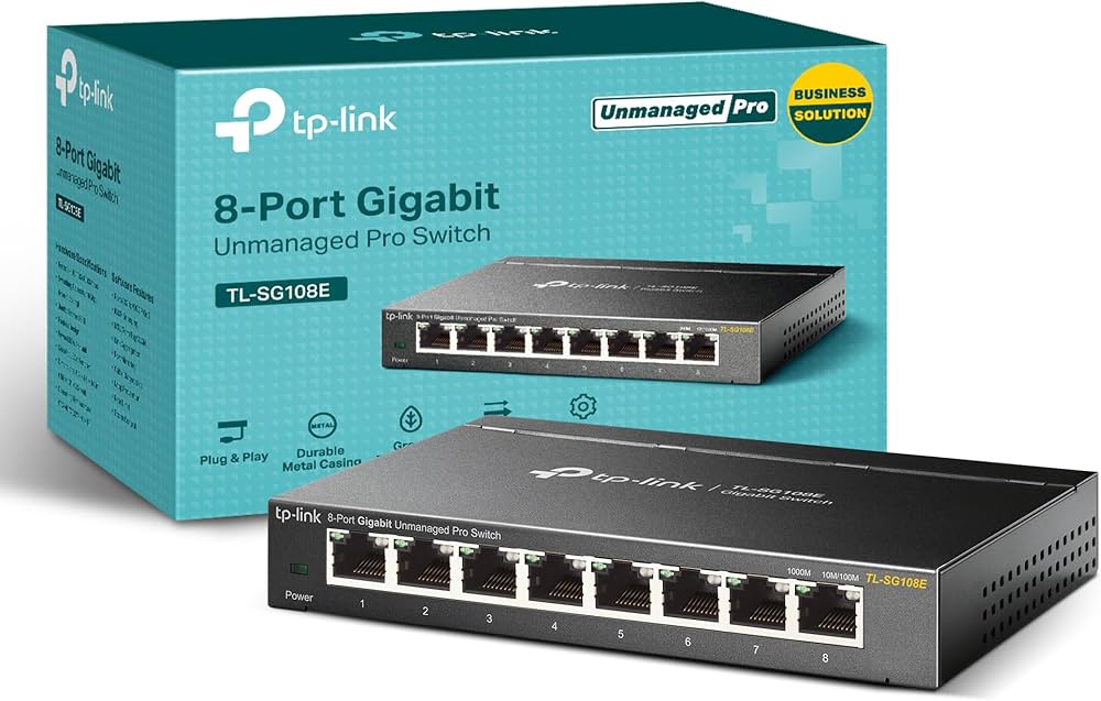 Switch 8 porte 10/100/1000Mbps Desktop Tp-Link TL-SG108E