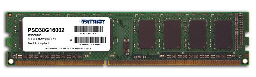 Memoria Ram DIMM DDR3 8GB Patriot PSD38G16002