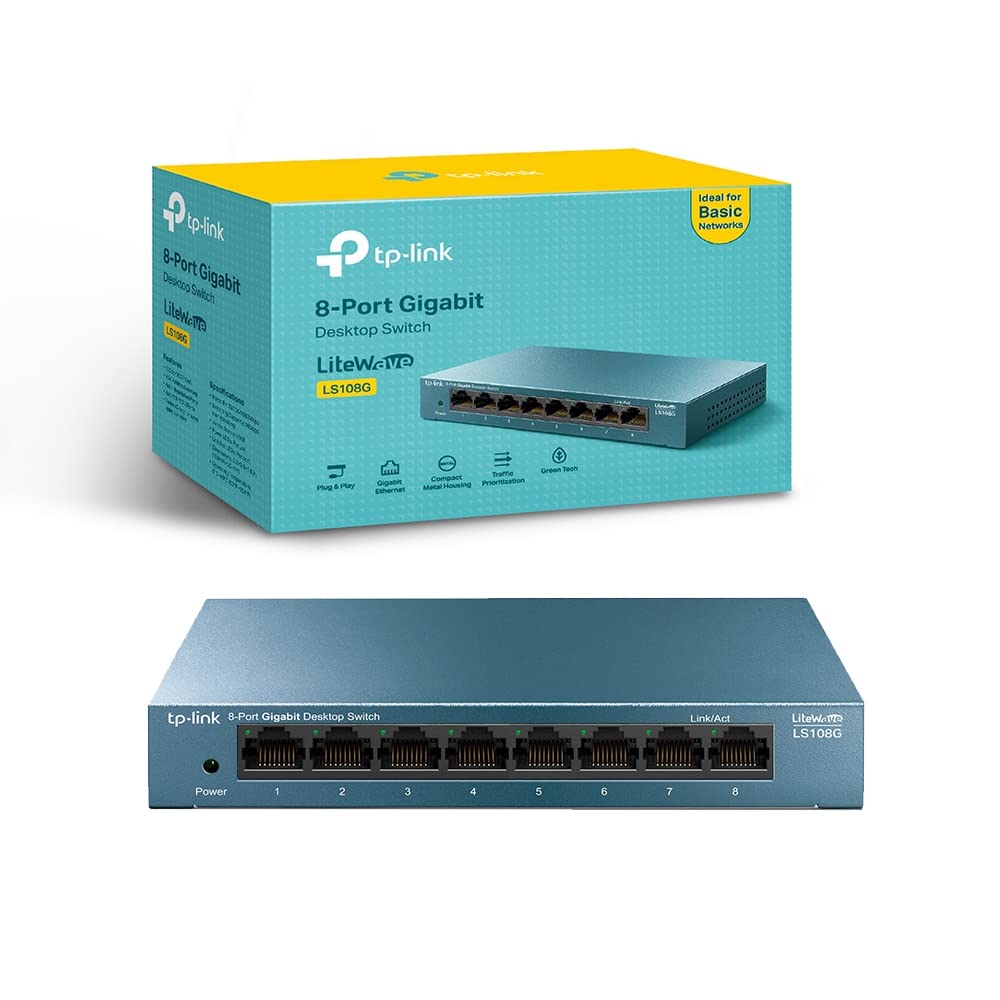 Switch 8 porte 10/100/1000Mbps Desktop Tp-Link LS108G