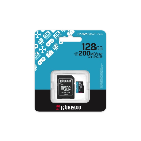 71WFZ5HUqOL MicroSD Kingston 128GB Canvas GO! Plus SDCG4 200MB/s