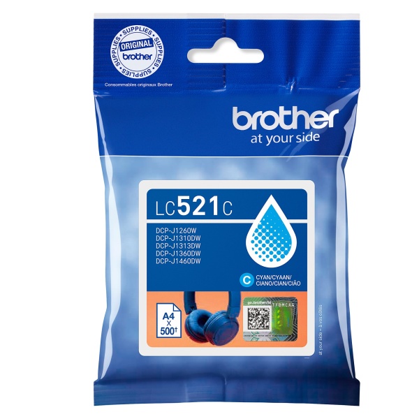Cartuccia Originale Brother LC521 Ciano