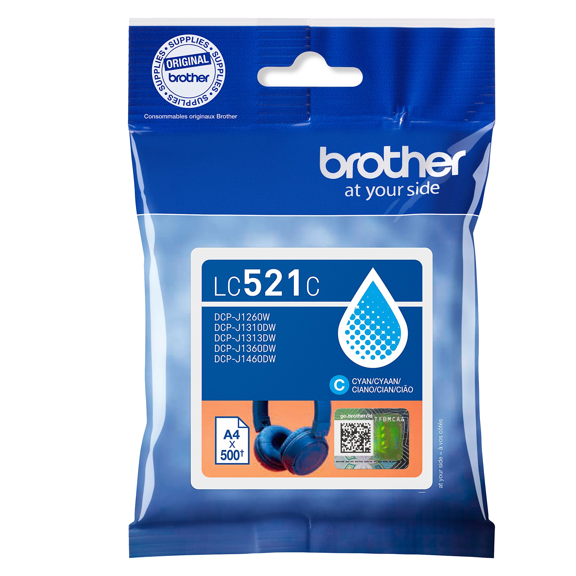 Cartuccia Originale Brother LC521 Ciano