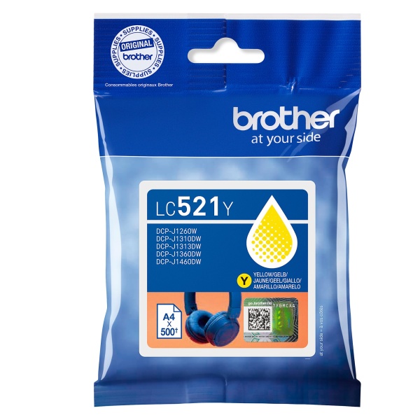 Cartuccia Originale Brother LC521 Giallo
