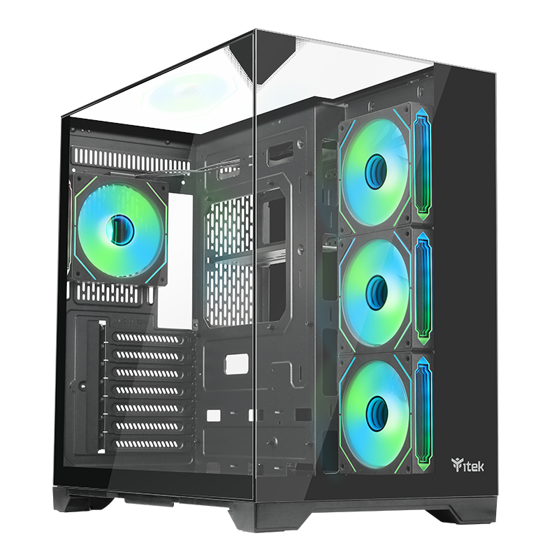 Cabinet Itek Dark Cave Pano ARGB senza alimentatore