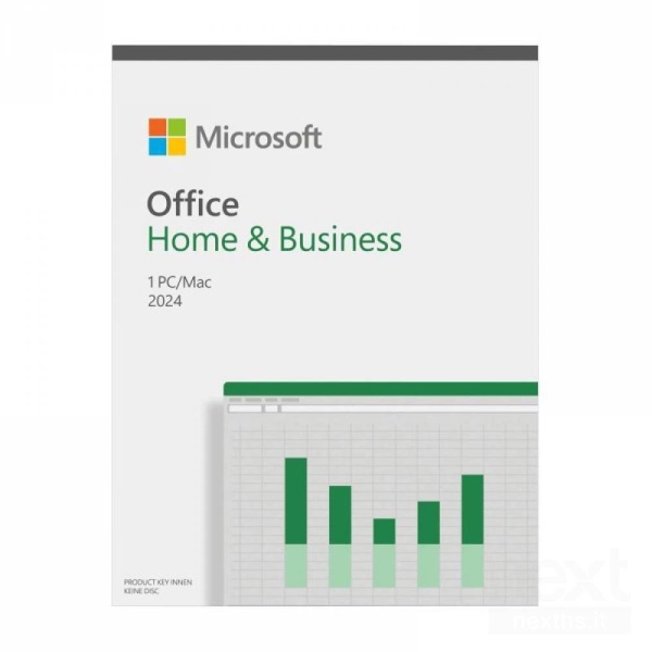 Microsoft Office Home & Business 2024 1 PC/MAC Medialess Italiano EP2-06669