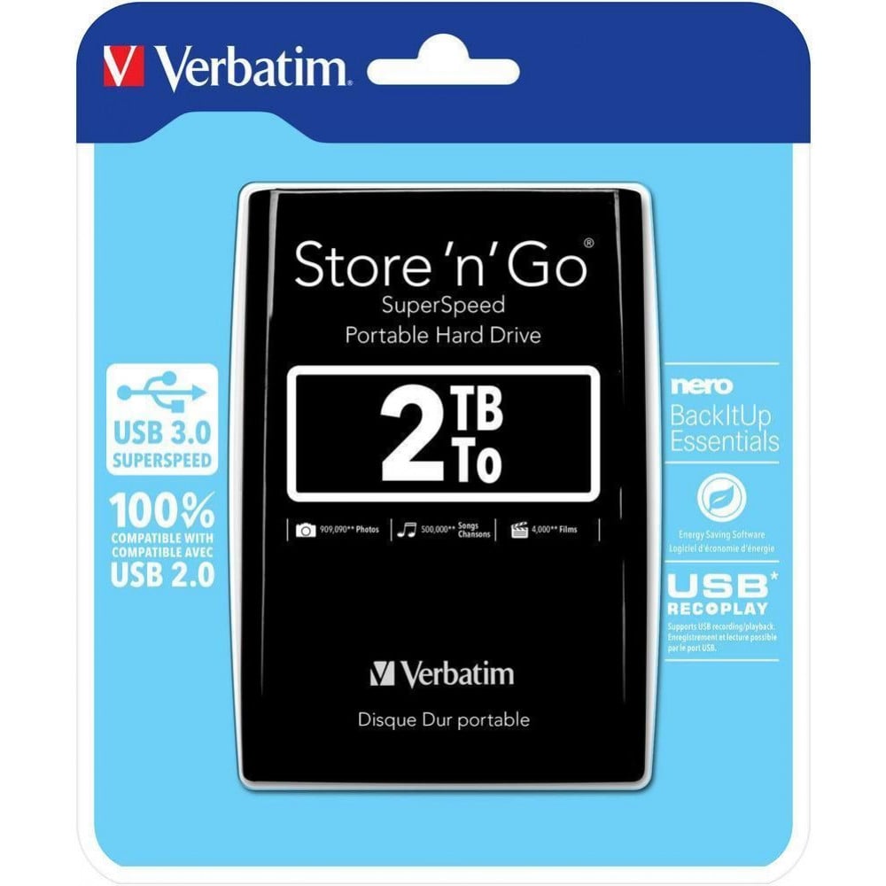 Hard Disk Esterno Verbatim Store 'n' Go 2TB 53177