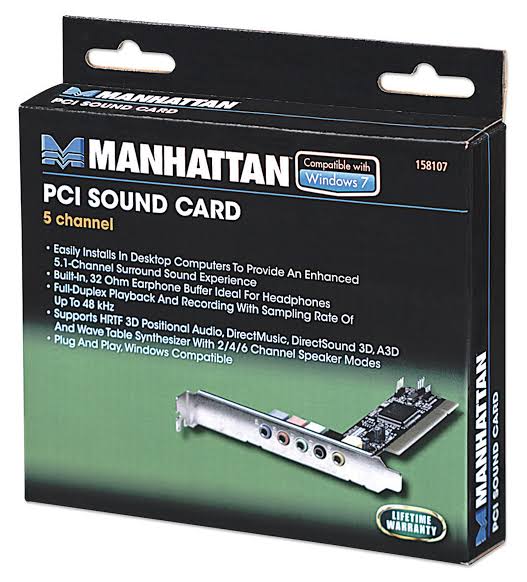 158107 Scheda Audio Manhattan PCI 5.1 158107
