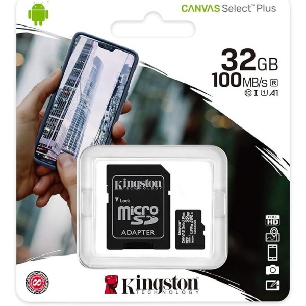 61BtvvSnAcL Memory Card MicroSD Kingston 32GB SDCS2/32GB