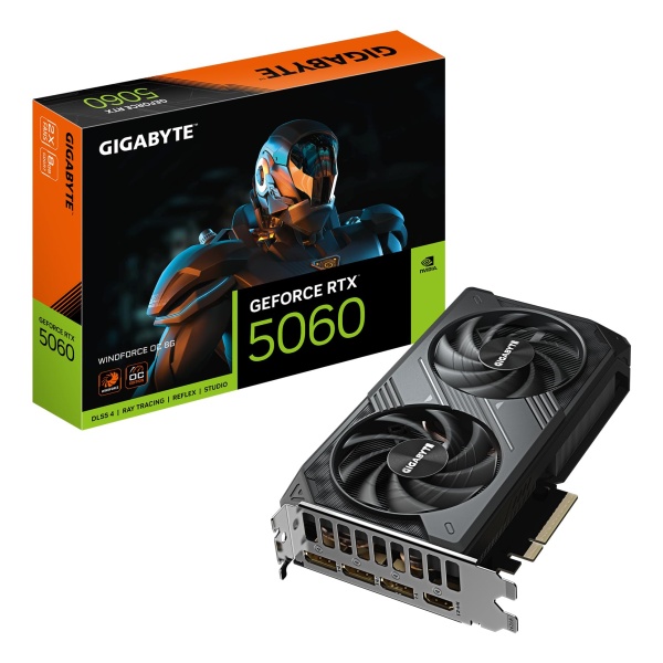 Scheda Video Gigabyte RTX5060 Windforce MAX OC 8GB GV-N5060WF2MAXOC-8GD