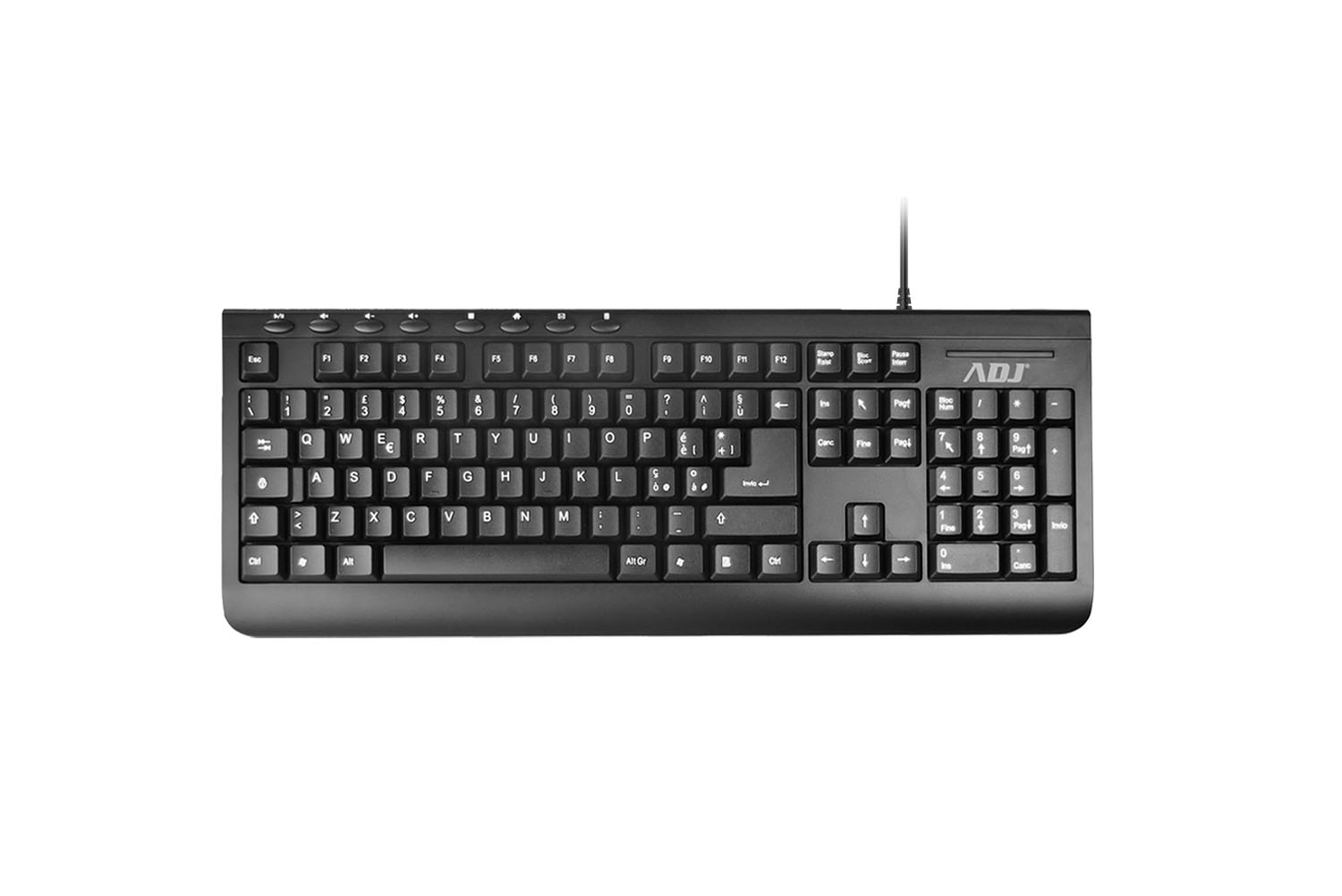 pureblack_profilo Tastiera USB Multimedia Pure Keyboard ADJ TA108