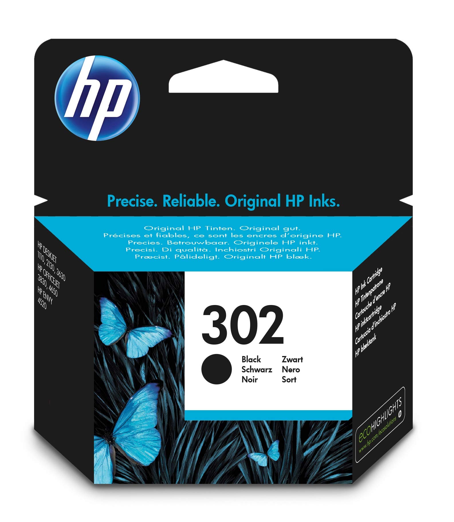 71rWBjtD0hL Cartuccia Originale HP 302 Nero F6U66AE