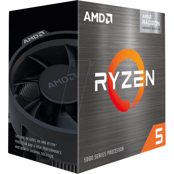 E200_AMD_R5-5600G_01 AMD Ryzen 5 5600G Socket AM4- Processore frequenza di base: 3,9GHz, Turbo boost: 4,4 GHz 100-100000252BOX