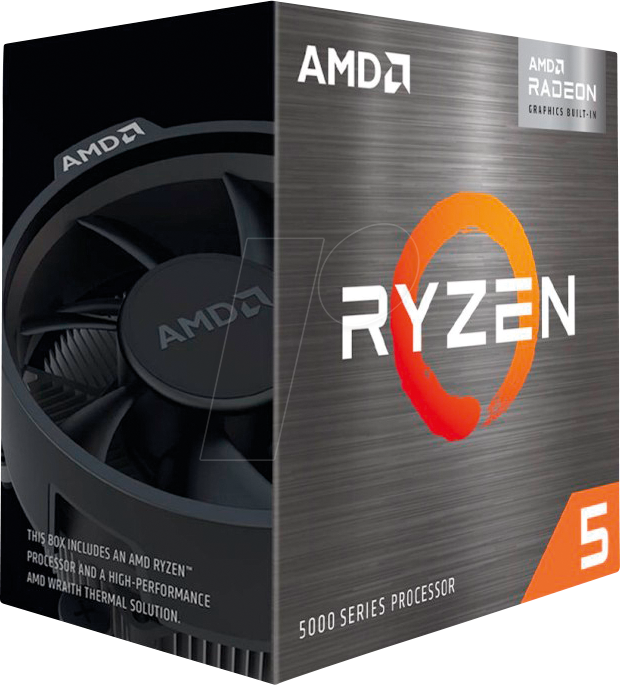 E200_AMD_R5-5600G_01 AMD Ryzen 5 5600G Socket AM4- Processore frequenza di base: 3,9GHz, Turbo boost: 4,4 GHz 100-100000252BOX