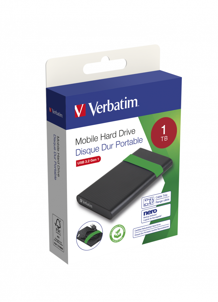 53112-packaging-3d Hard Disk Esterno Verbatim 1TB USB 3.0 53112 Certificato ricondizionato