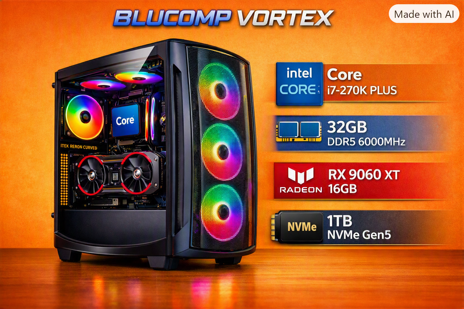 Copilot_20260916_172243 Pc Assemblato per Gaming BLUCOMP VORTEX