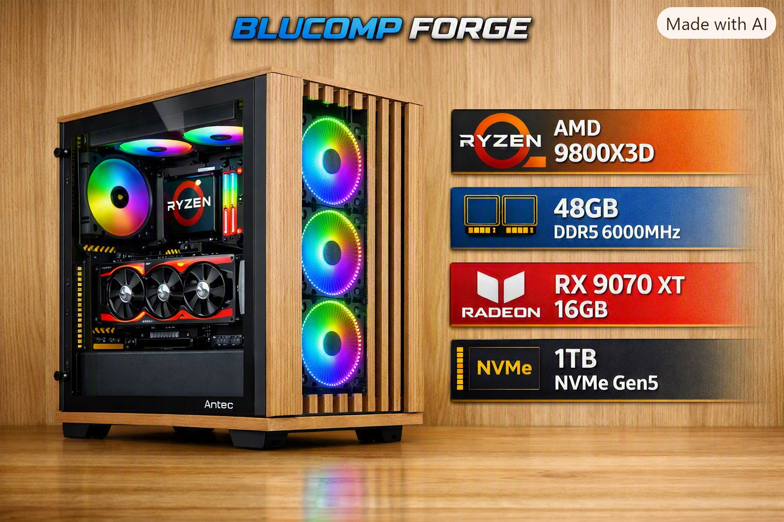 Copilot_20260916_174415 Pc Assemblato per Gaming BLUCOMP FORGE