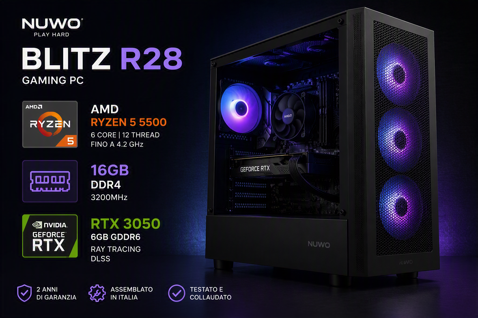 Designer Pc Assemblato per Gaming BLUCOMP CORE