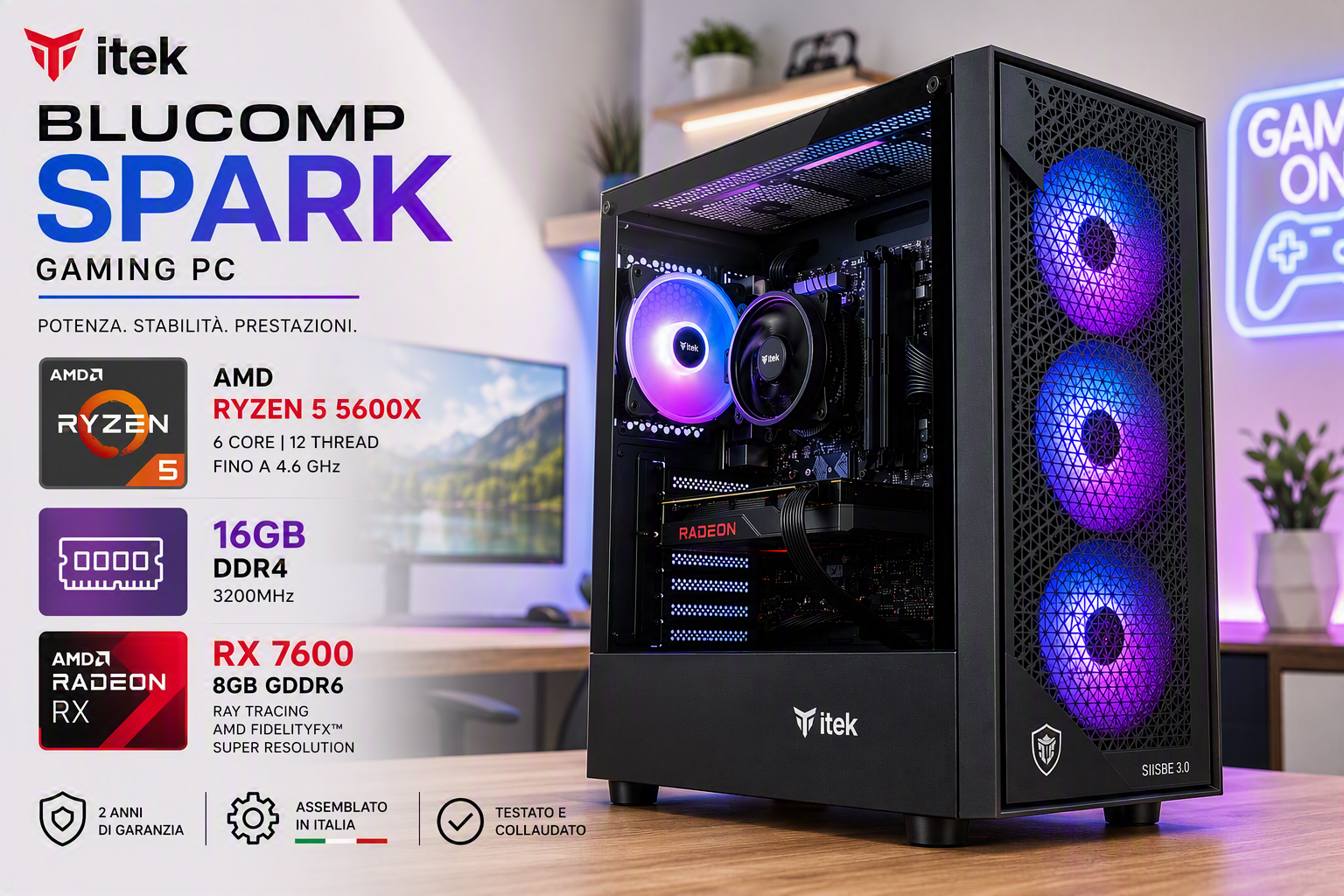 Designer(3) Pc Assemblato per Gaming BLUCOMP SPARK