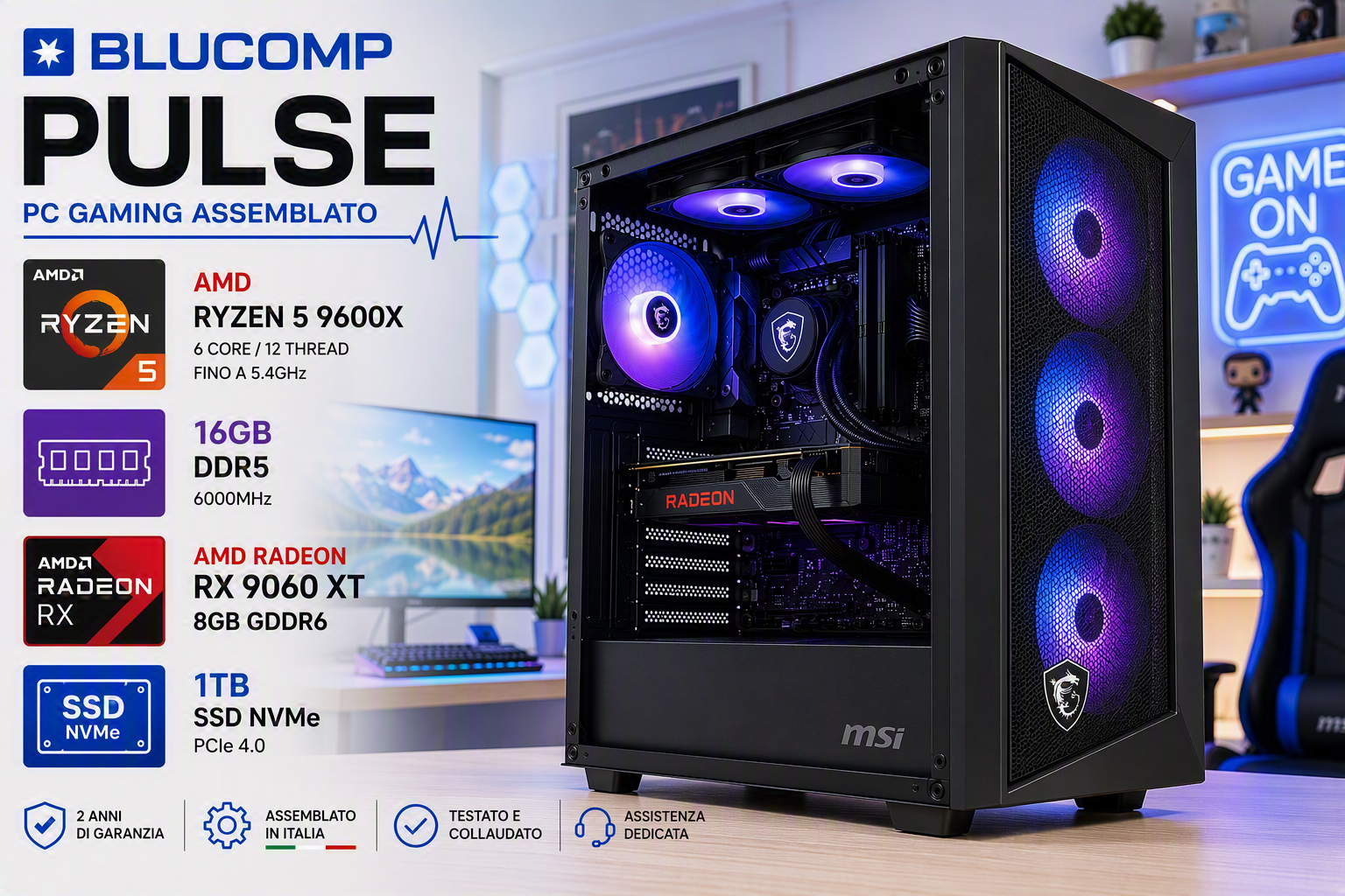 Designer(5) Pc Assemblato per Gaming BLUCOMP PULSE