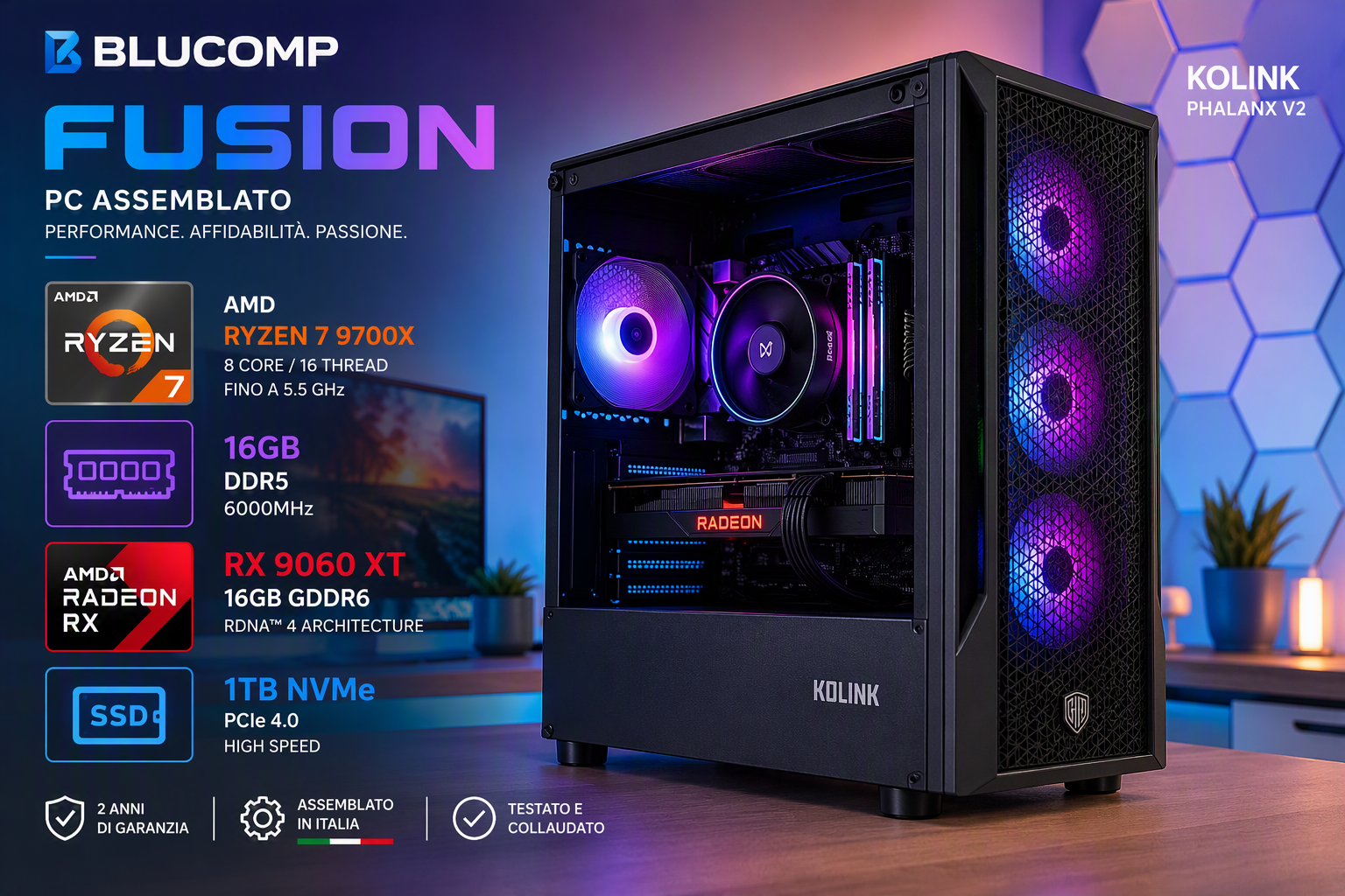 Designer(7) Pc Assemblato per Gaming BLUCOMP FUSION